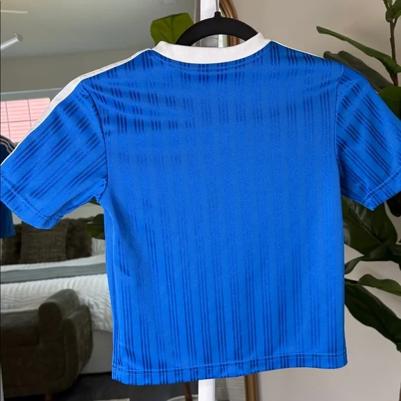 Adidas Kids Striped Blue Jersey - Picture 4 of 4